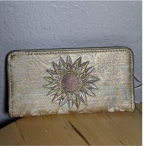 Sakroots Artist Circle Rose Gold Wallet NWT